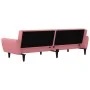 Sofá cama de 2 plazas terciopelo rosa de , Sofás - Ref: Foro24-375861, Precio: 253,48 €, Descuento: %