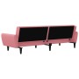 Sofá cama de 2 plazas terciopelo rosa de , Sofás - Ref: Foro24-375861, Precio: 257,98 €, Descuento: %