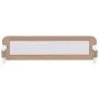 Barandilla de seguridad cama de niño poliéster taupe 150x42 cm de vidaXL, Barandillas de seguridad - Ref: Foro24-10165, Preci...
