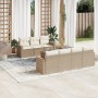 Juego de sofás de jardín con cojines beige 8 pzas ratán PE de , Conjuntos de jardín - Ref: Foro24-3218718, Precio: 530,29 €, ...