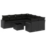 Set de sofás de jardín 8 piezas y cojines ratán sintético negro de , Conjuntos de jardín - Ref: Foro24-3218745, Precio: 562,2...