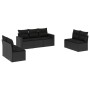 Set de comedor de jardín 7 pzas y cojines ratán sintético negro de , Conjuntos de jardín - Ref: Foro24-3218815, Precio: 427,0...