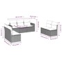 Set de sofás de jardín 7 piezas con cojines ratán PE gris de , Conjuntos de jardín - Ref: Foro24-3218820, Precio: 403,80 €, D...