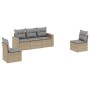 Juego de sofás jardín con cojines 5 pzas ratán sintético beige de , Conjuntos de jardín - Ref: Foro24-3218779, Precio: 312,74...