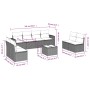 Set de sofás de jardín 9 pzas con cojines ratán sintético beige de , Conjuntos de jardín - Ref: Foro24-3218848, Precio: 539,4...