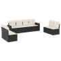 Set de sofás de jardín 8 piezas y cojines ratán sintético negro de , Conjuntos de jardín - Ref: Foro24-3218836, Precio: 428,6...