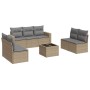 Juego de sofás de jardín con cojines beige 8 pzas ratán PE de , Conjuntos de jardín - Ref: Foro24-3218829, Precio: 454,19 €, ...