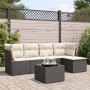 Set de sofás de jardín 6 piezas y cojines ratán sintético negro de , Conjuntos de jardín - Ref: Foro24-3217566, Precio: 314,5...