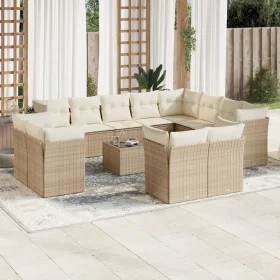 Set sofás de jardín con cojines 13 pzas ratán sintético beige de , Conjuntos de jardín - Ref: Foro24-3218538, Precio: 964,03 ...