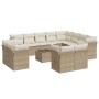 Set sofás de jardín con cojines 13 pzas ratán sintético beige de , Conjuntos de jardín - Ref: Foro24-3218538, Precio: 924,82 ...