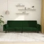 Sofá cama de 2 plazas con dos almohadas terciopelo verde oscuro de , Sofás - Ref: Foro24-375849, Precio: 271,87 €, Descuento: %