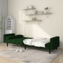 Sofá cama de 2 plazas con dos almohadas terciopelo verde oscuro de , Sofás - Ref: Foro24-375849, Precio: 277,55 €, Descuento: %