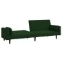 Sofá cama de 2 plazas con dos almohadas terciopelo verde oscuro de , Sofás - Ref: Foro24-375849, Precio: 271,87 €, Descuento: %