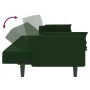 Sofá cama de 2 plazas con dos almohadas terciopelo verde oscuro de , Sofás - Ref: Foro24-375849, Precio: 271,87 €, Descuento: %