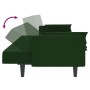 Sofá cama de 2 plazas con dos almohadas terciopelo verde oscuro de , Sofás - Ref: Foro24-375849, Precio: 277,55 €, Descuento: %