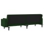 Sofá cama de 2 plazas con dos almohadas terciopelo verde oscuro de , Sofás - Ref: Foro24-375849, Precio: 277,55 €, Descuento: %