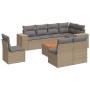 Set de sofás de jardín 9 pzas con cojines ratán sintético beige de , Conjuntos de jardín - Ref: Foro24-3225485, Precio: 548,4...