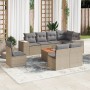 Set de sofás de jardín 9 pzas con cojines ratán sintético beige de , Conjuntos de jardín - Ref: Foro24-3257816, Precio: 572,2...