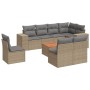 Set de sofás de jardín 9 pzas con cojines ratán sintético beige de , Conjuntos de jardín - Ref: Foro24-3257816, Precio: 572,2...