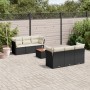 Set de comedor de jardín 7 pzas y cojines ratán sintético negro de , Conjuntos de jardín - Ref: Foro24-3223487, Precio: 400,8...