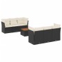 Set de comedor de jardín 7 pzas y cojines ratán sintético negro de , Conjuntos de jardín - Ref: Foro24-3223487, Precio: 400,8...