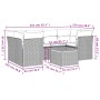 Set de sofás de jardín 7 piezas con cojines ratán PE gris de , Conjuntos de jardín - Ref: Foro24-3223498, Precio: 406,71 €, D...