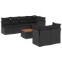 Set de sofás de jardín 8 piezas y cojines ratán sintético negro de , Conjuntos de jardín - Ref: Foro24-3223514, Precio: 511,0...