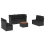 Set de sofás de jardín 8 piezas y cojines ratán sintético negro de , Conjuntos de jardín - Ref: Foro24-3223563, Precio: 460,6...