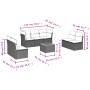 Set de sofás de jardín 8 pzas y cojines ratán sintético gris de , Conjuntos de jardín - Ref: Foro24-3223568, Precio: 435,13 €...