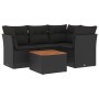 Set de muebles de jardín 5 pzas y cojines ratán sintético negro de , Conjuntos de jardín - Ref: Foro24-3223619, Precio: 319,3...
