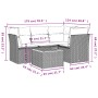 Set de muebles de jardín 5 pzas y cojines ratán sintético negro de , Conjuntos de jardín - Ref: Foro24-3223619, Precio: 319,3...