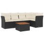 Set de sofás de jardín 6 piezas y cojines ratán sintético negro de , Conjuntos de jardín - Ref: Foro24-3223627, Precio: 344,9...