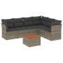 Set de sofás de jardín 7 piezas con cojines ratán PE gris de , Conjuntos de jardín - Ref: Foro24-3223659, Precio: 401,21 €, D...
