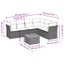 Set de sofás de jardín 7 piezas con cojines ratán PE gris de , Conjuntos de jardín - Ref: Foro24-3223659, Precio: 401,21 €, D...