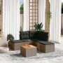 Set de muebles de jardín 6 pzas y cojines ratán sintético gris de , Conjuntos de jardín - Ref: Foro24-3223673, Precio: 296,95...