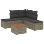 Set de muebles de jardín 6 pzas y cojines ratán sintético gris de , Conjuntos de jardín - Ref: Foro24-3223673, Precio: 296,95...