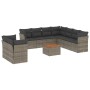 Set de sofás de jardín 10 pzas con cojines ratán sintético gris de , Conjuntos de jardín - Ref: Foro24-3223715, Precio: 594,0...