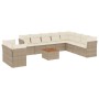Set de sofás de jardín 11pzas con cojines ratán sintético beige de , Conjuntos de jardín - Ref: Foro24-3223720, Precio: 722,4...