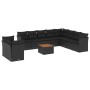 Set de sofás de jardín 11 pzas y cojines ratán sintético negro de , Conjuntos de jardín - Ref: Foro24-3223717, Precio: 690,05...