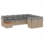 Juego de sofás jardín con cojines beige 10 pzas ratán sintético de , Conjuntos de jardín - Ref: Foro24-3223826, Precio: 570,8...
