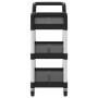 Carrito de 3 niveles aluminio negro 77x34x72 cm de , Carros de cocina y comedor - Ref: Foro24-30322, Precio: 57,63 €, Descuen...