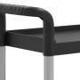 Carrito de 3 niveles aluminio negro 77x34x72 cm de , Carros de cocina y comedor - Ref: Foro24-30322, Precio: 57,63 €, Descuen...