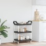 Carrito de 3 niveles aluminio negro 81x41x92 cm de , Carros de cocina y comedor - Ref: Foro24-30320, Precio: 84,80 €, Descuen...