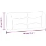 Padded headboard light gray fabric 140 cm by , Headboards and footboards - Ref: Foro24-374576, Price: 55,76 €, Discount: %