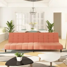 Sofá cama de 2 plazas terciopelo rosa de , Sofás - Ref: Foro24-375767, Precio: 241,44 €, Descuento: %