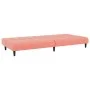 Sofá cama de 2 plazas terciopelo rosa de , Sofás - Ref: Foro24-375767, Precio: 241,44 €, Descuento: %