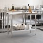 Mesa de trabajo de cocina acero inoxidable 110x55x85 cm de , Restauración - Ref: Foro24-376455, Precio: 149,75 €, Descuento: %