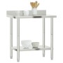 Mesa trabajo cocina y salpicadero acero inoxidable 82,5x55x93cm de , Restauración - Ref: Foro24-376457, Precio: 134,02 €, Des...