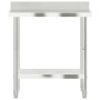 Mesa trabajo cocina y salpicadero acero inoxidable 82,5x55x93cm de , Restauración - Ref: Foro24-376457, Precio: 134,02 €, Des...