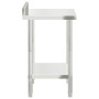 Mesa trabajo cocina y salpicadero acero inoxidable 82,5x55x93cm de , Restauración - Ref: Foro24-376457, Precio: 134,02 €, Des...